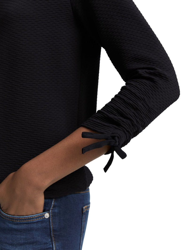 Sweatshirt mit Raffärmeln