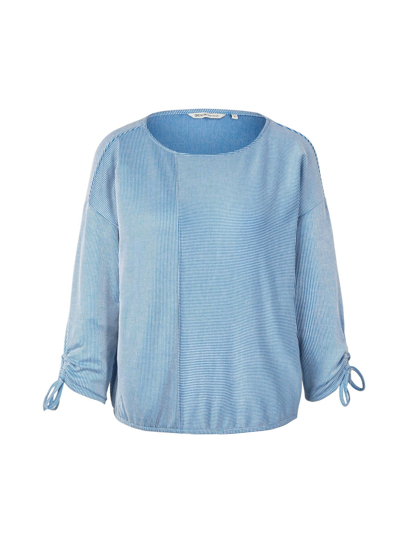 Loose Fit Langarmshirt mit Raffärmeln