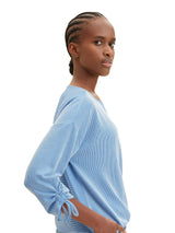 Loose Fit Langarmshirt mit Raffärmeln