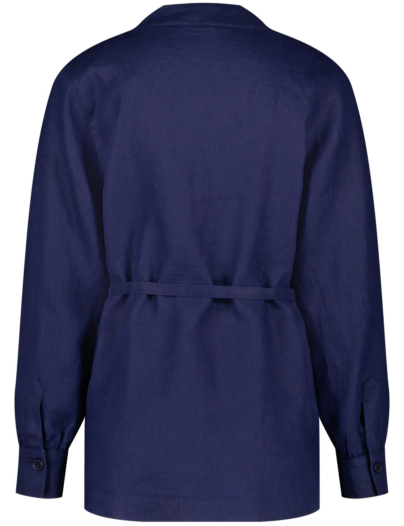 Lässiger Leinenblazer mit Taillenband