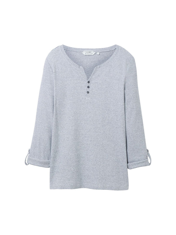 T-shirt stripe henley