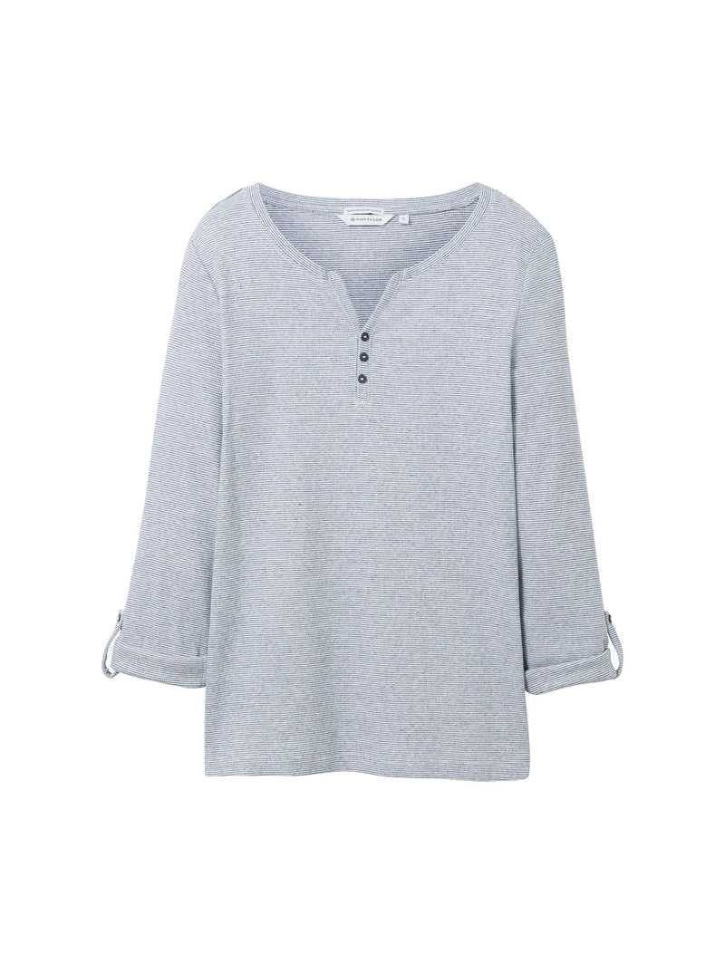 T-shirt stripe henley