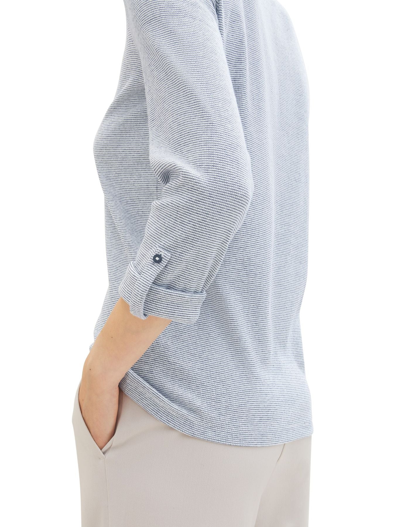 T-shirt stripe henley