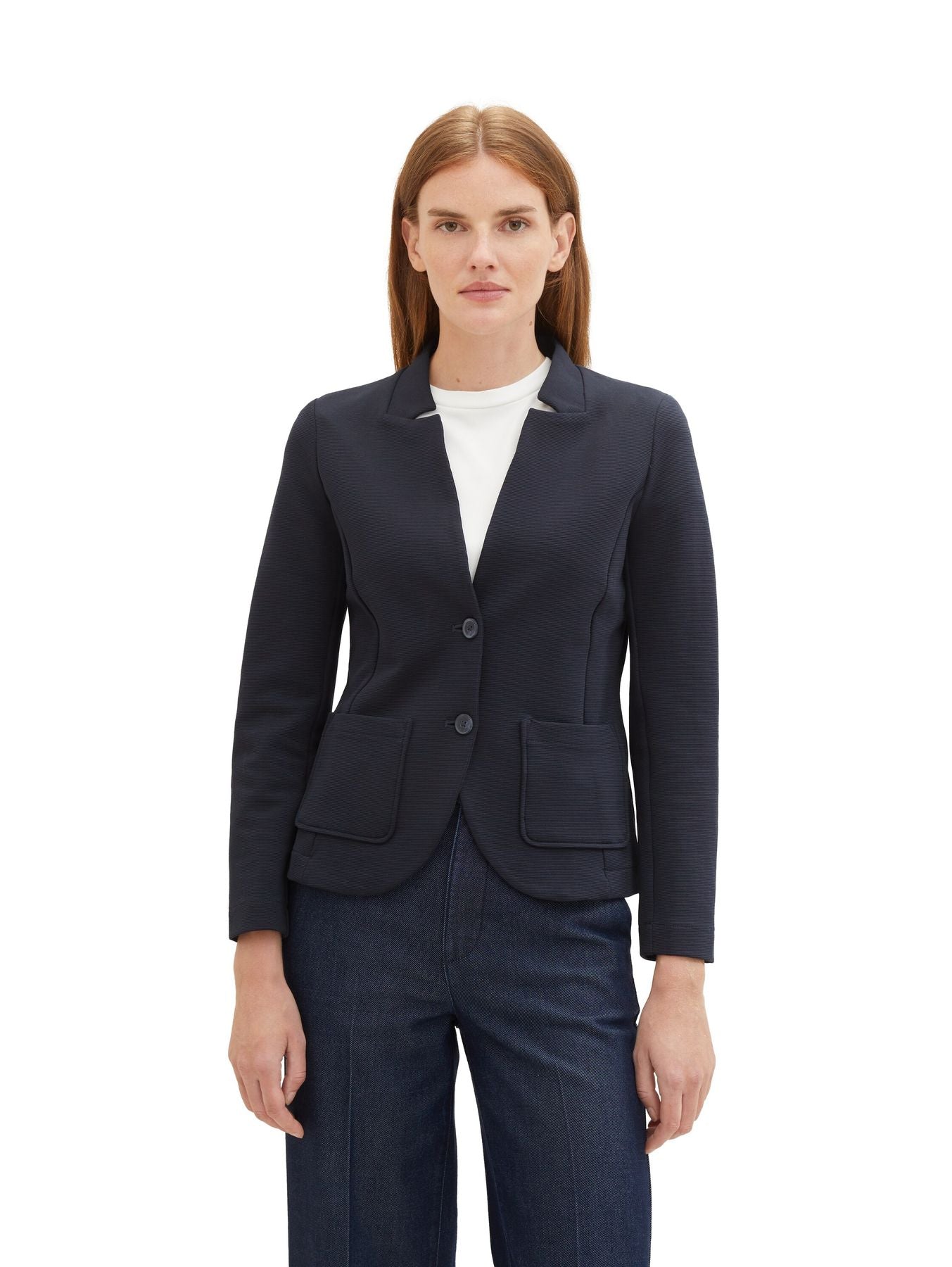 Slim Fit Blazer mit Ottoman Struktur