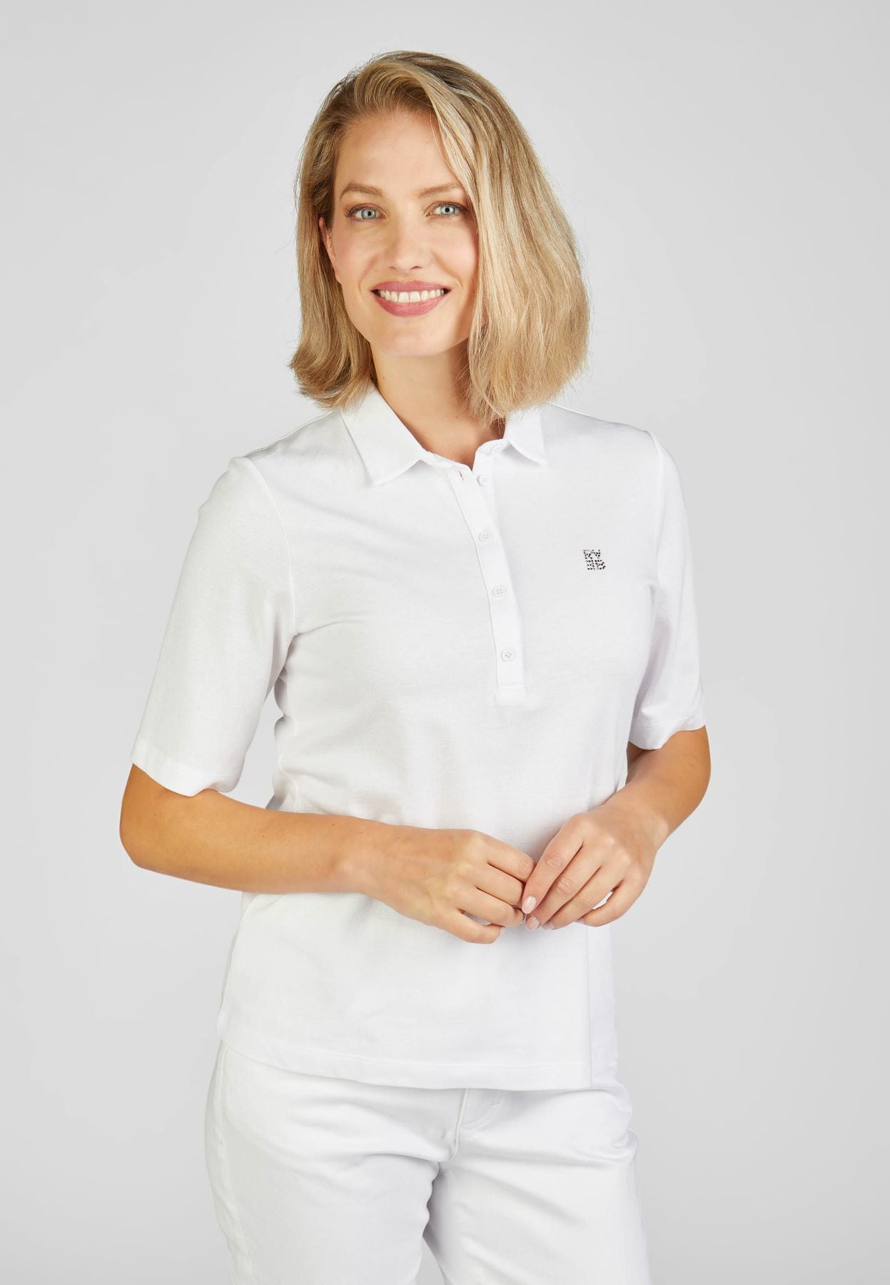 T-Shirt mit klassischer Knopfleiste