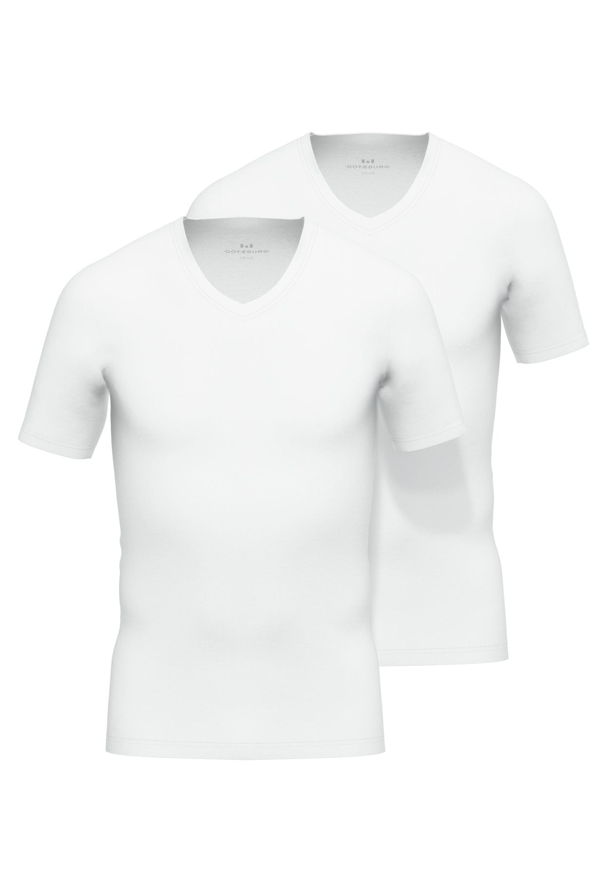 GÖTZBURG Herren T-Shirt uni 2er Pack
