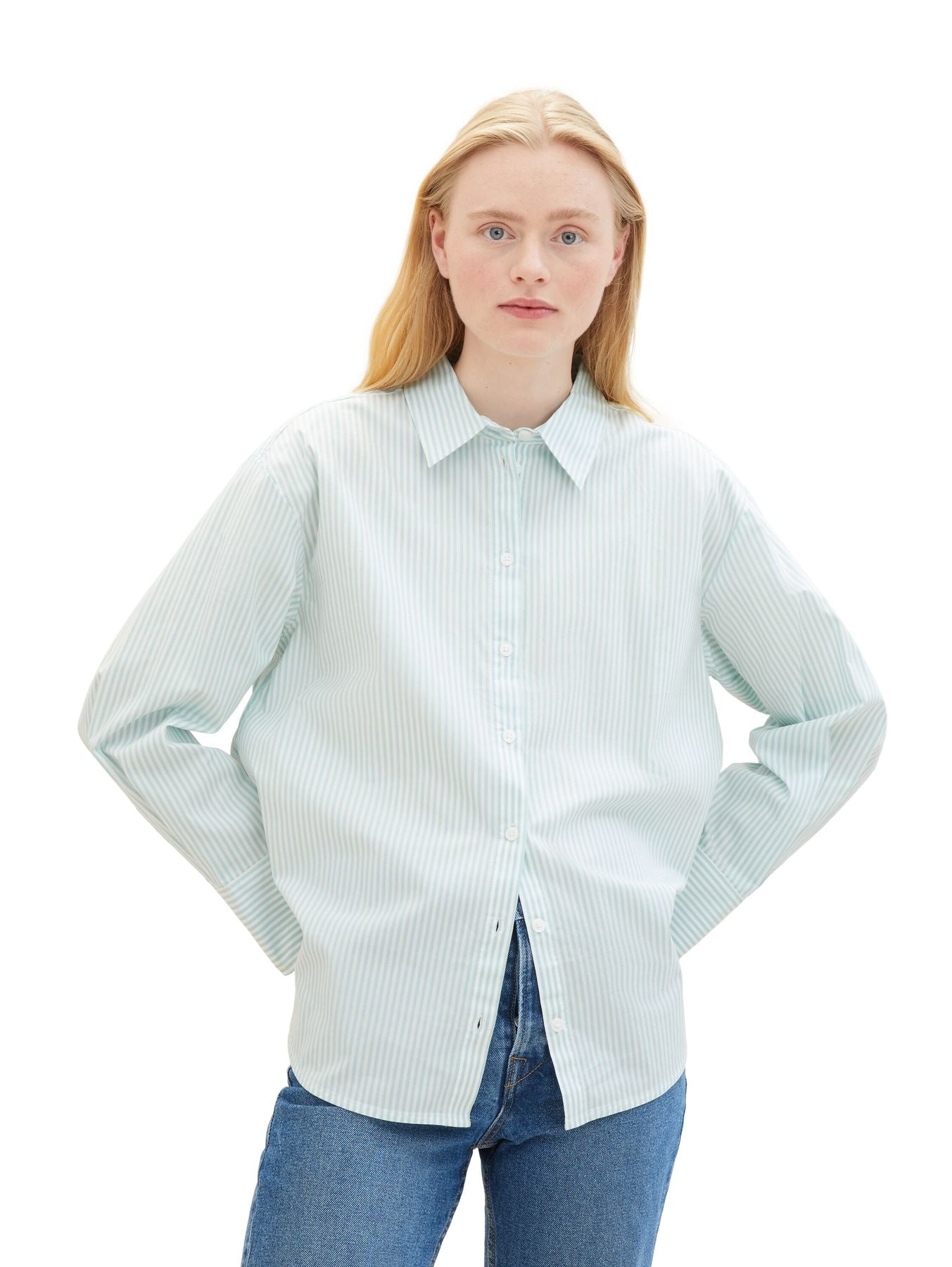 Loose Fit Hemd mit Streifen
