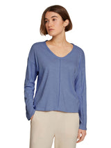 v-neck with reversed seams