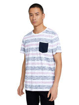 striped t-shirt with pocket