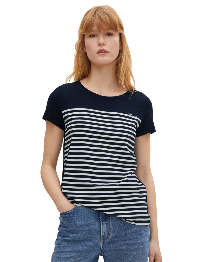 relaxed striped tee