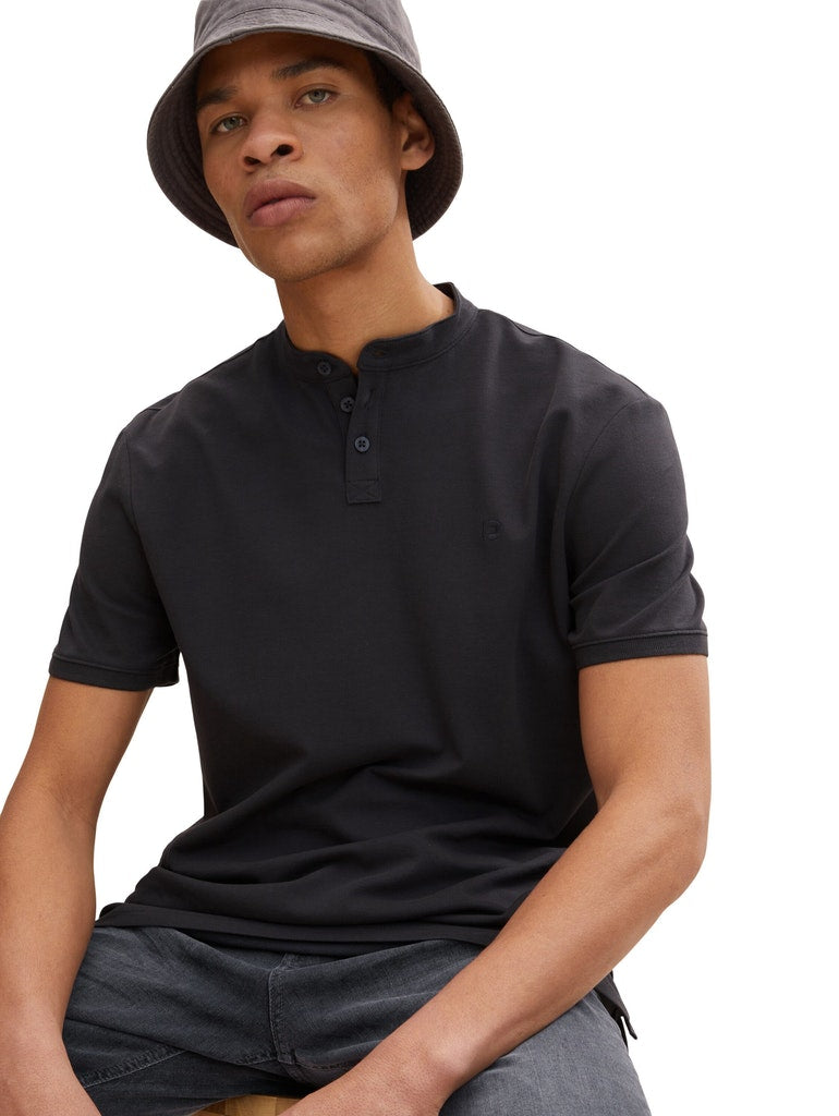 polo with stand-up collar