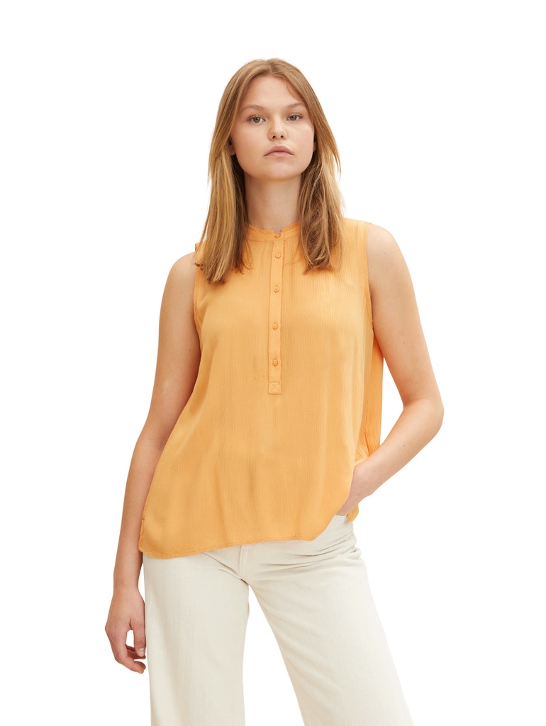 structured henley blouse