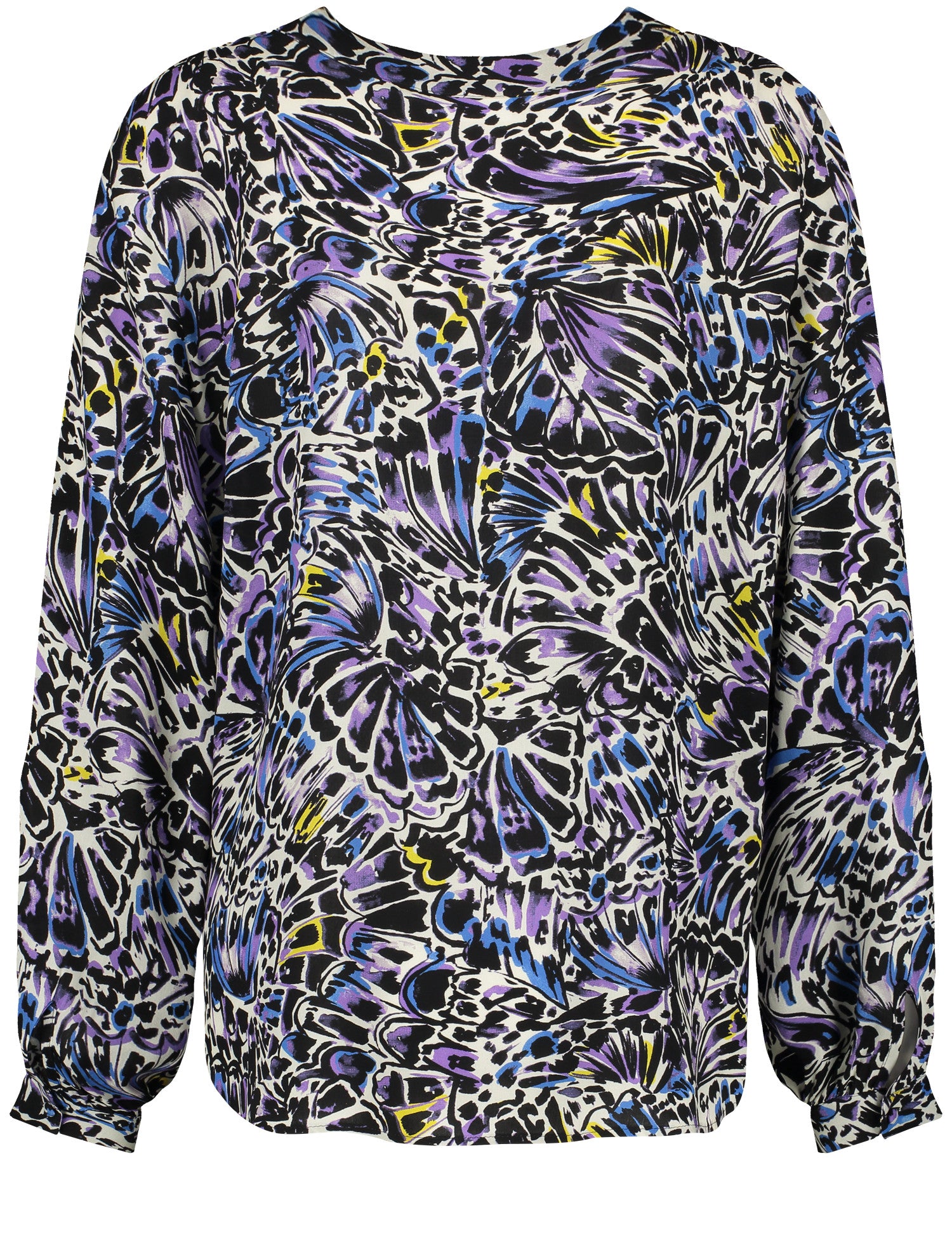 Fließende Bluse mit Allover-Muster