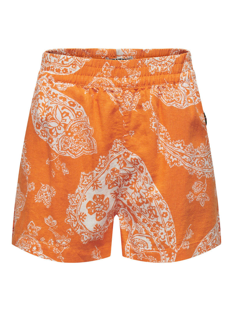 ONLCARO HW LINEN BL PULL-UP SHORTS PNT