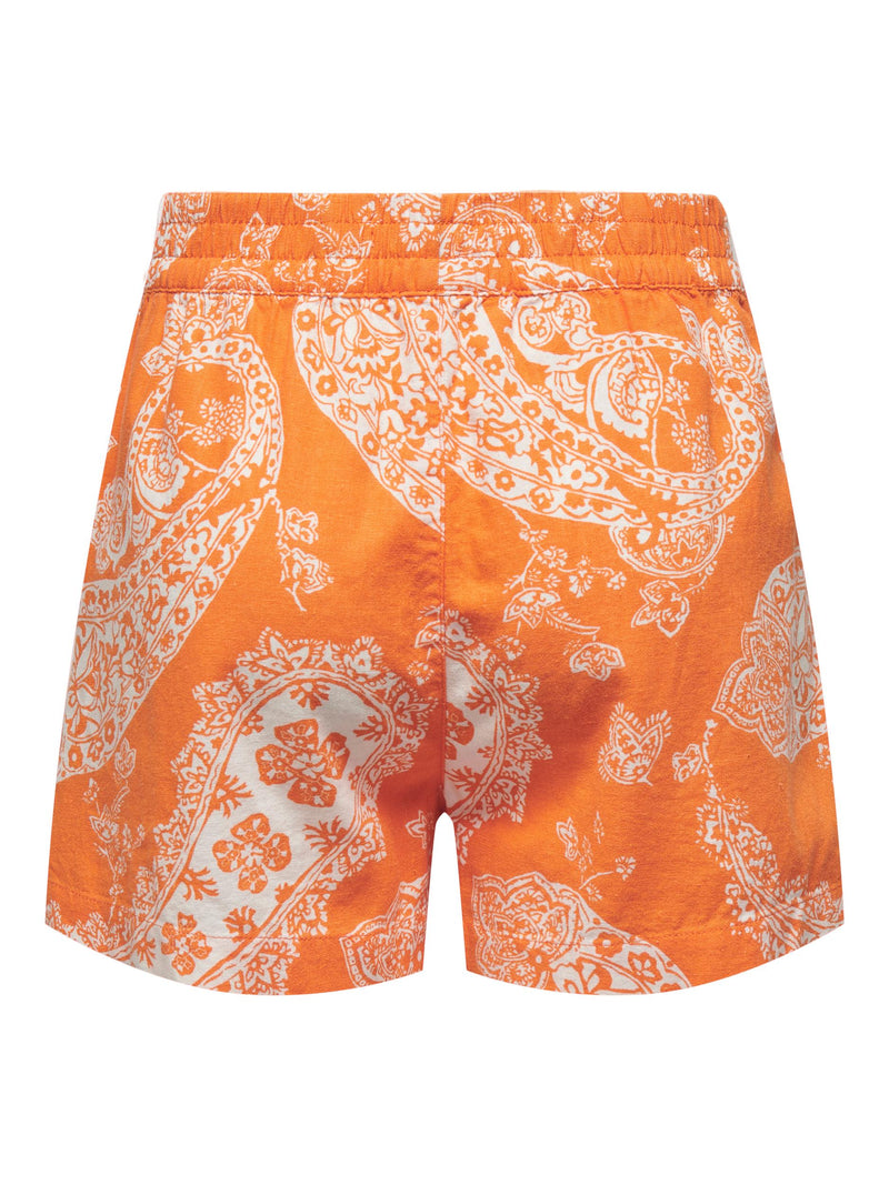 ONLCARO HW LINEN BL PULL-UP SHORTS PNT