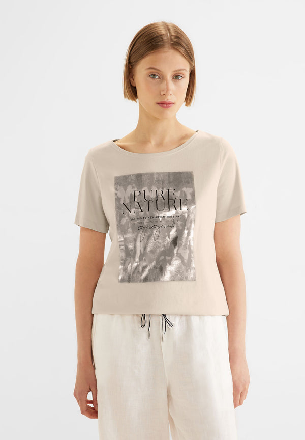 T-Shirt mit Folienprint