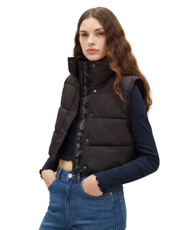 Cropped Puffer-Weste