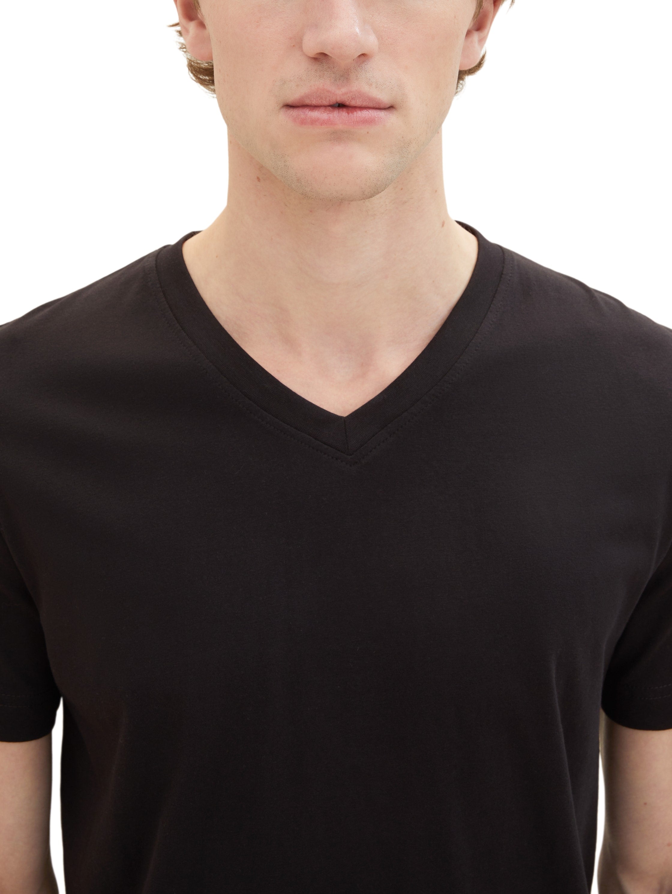 T-Shirt mit V-Ausschnitt im Doppelpack