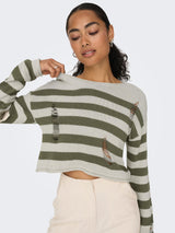 ONLMARLA LIFE LS CROPPED ONECK KNT