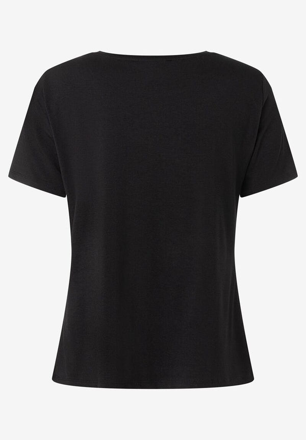T-shirt mit Strassherz  schwarz  Herbst-Kollektion