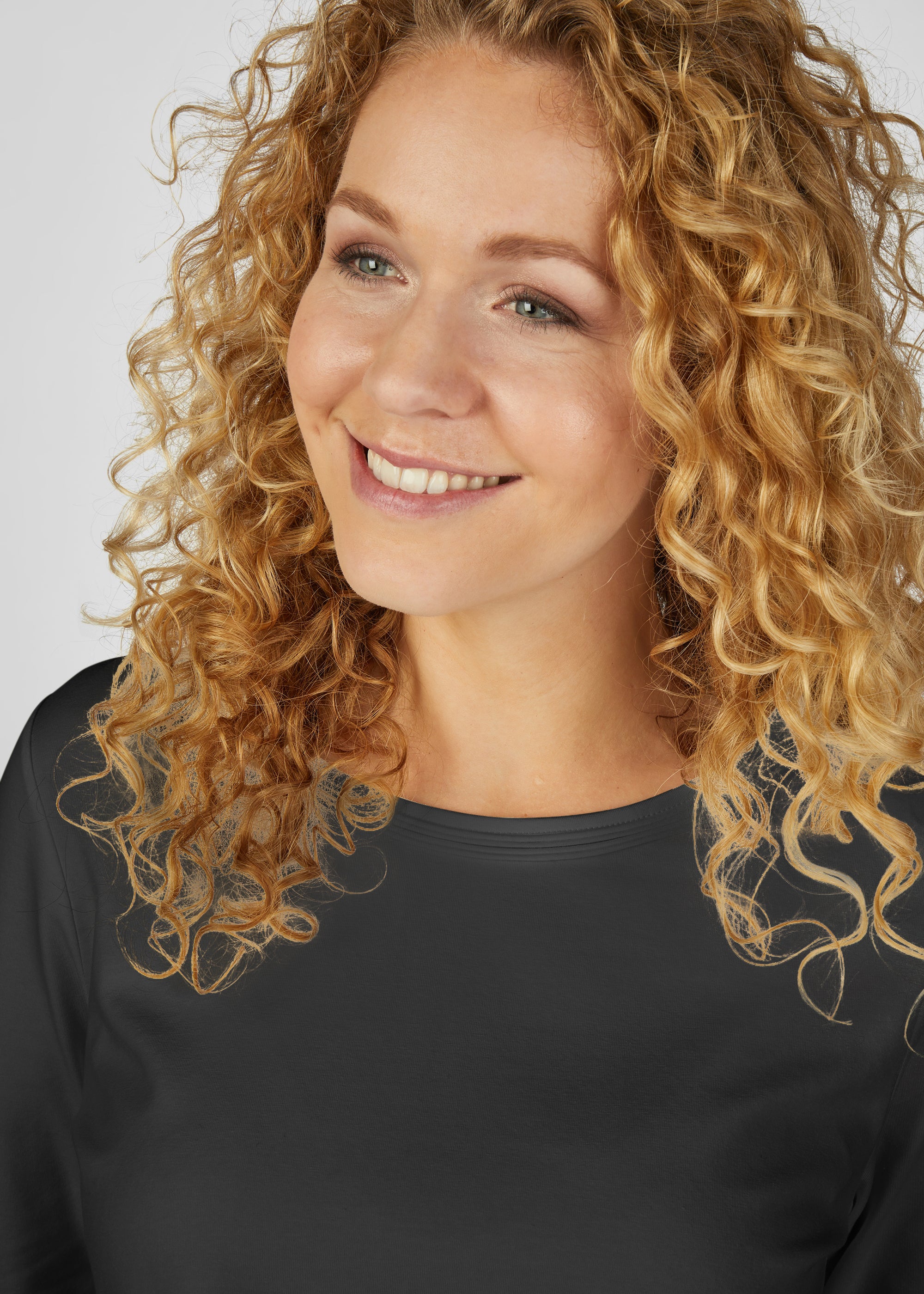 Basic-T-Shirt mit 3/4 Arm