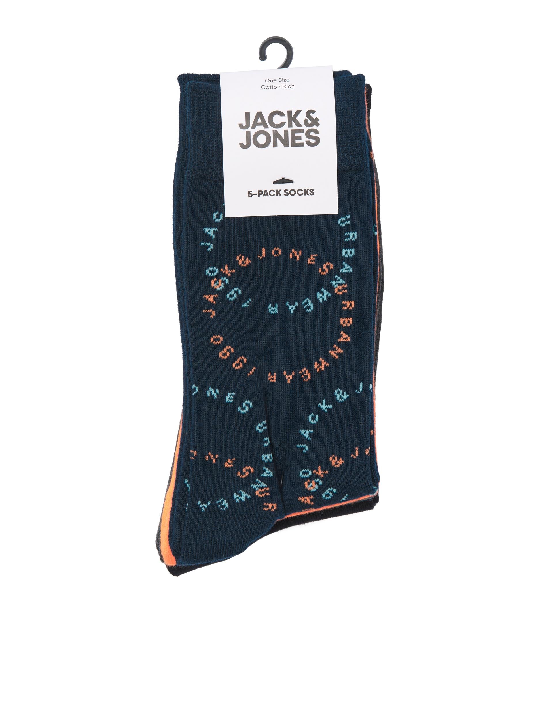 JACLOGO CIRCLE SOCKS 5 PACK