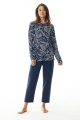 pyjama 7/8 length, long sleeve