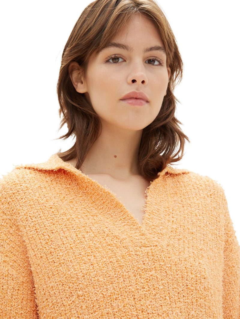 Strukturierter Strickpullover