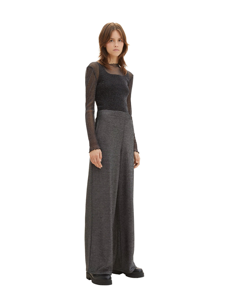 Flared Leg Hose mit Glitzerprint
