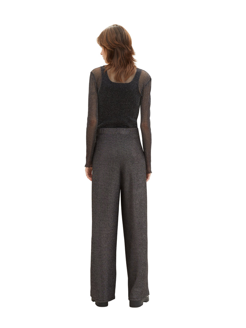 Flared Leg Hose mit Glitzerprint