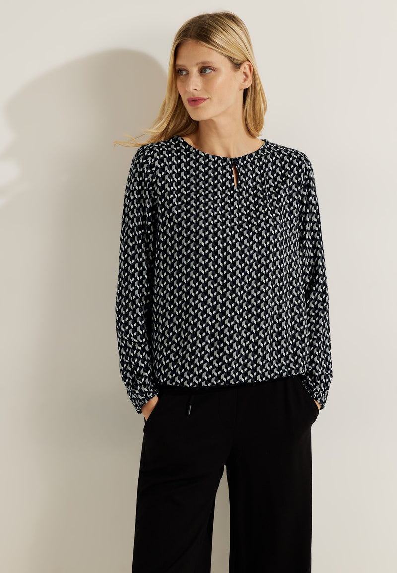 Bluse mit Minimalprint