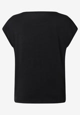 Shirt mit Spitzenfront  schwarz/silber  GLAM-Kollektion