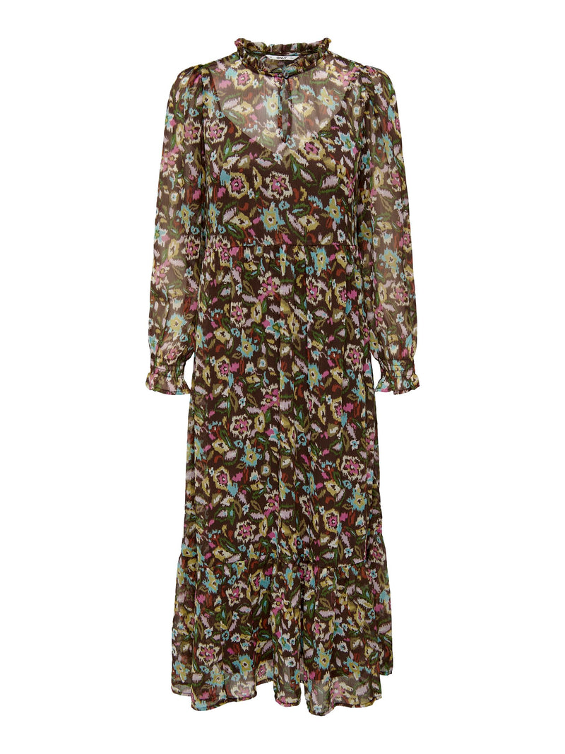 ONLQUINN LIFE L/S MIDI DRESS PTM
