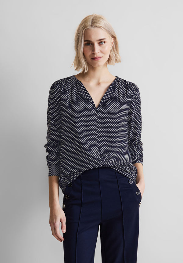 Gemusterte Bluse aus Viskose