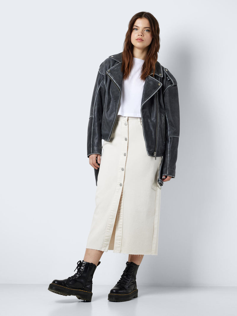 NMSIRA HW COLOR SLIM DENIM SKIRT
