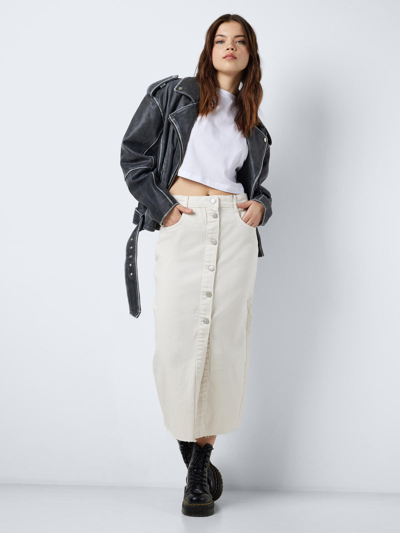 NMSIRA HW COLOR SLIM DENIM SKIRT