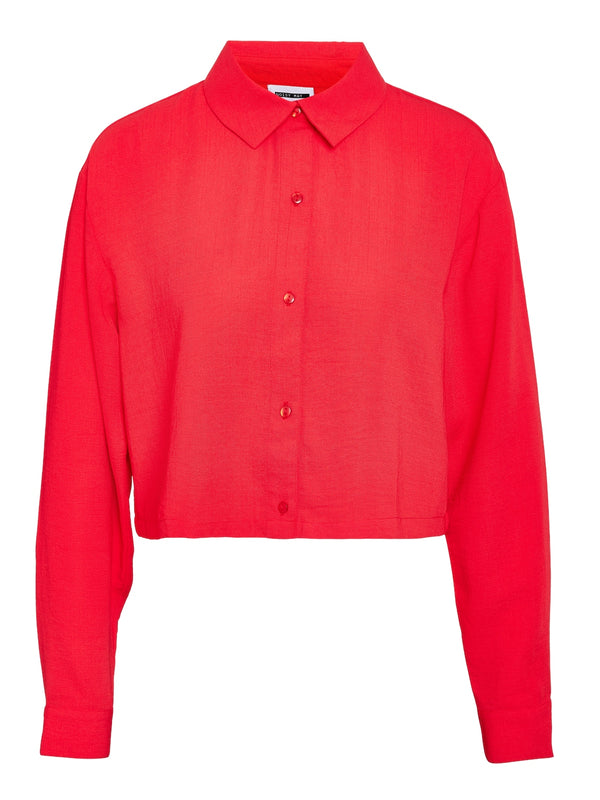 NMKARO L/S CROP SHIRT WVN