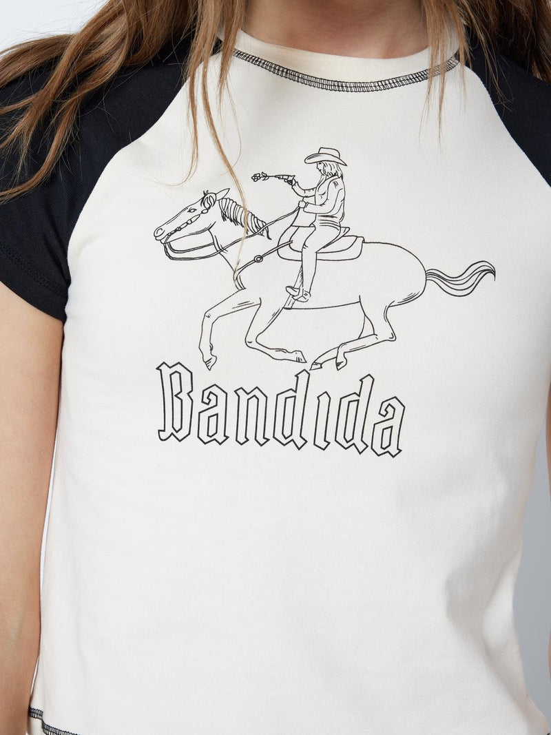 NMKATINKA RAGLAN SS COWGIRL T-SHIRT JRS