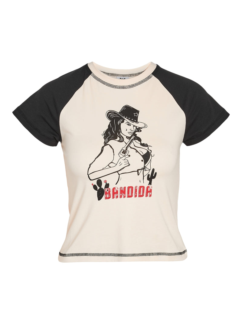 NMKATINKA RAGLAN SS COWGIRL T-SHIRT JRS